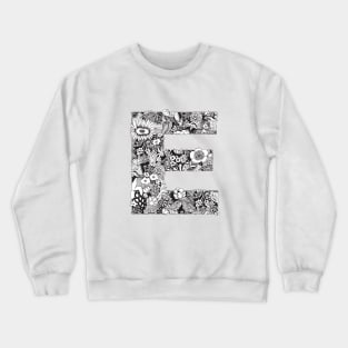 Floral Letter E Crewneck Sweatshirt